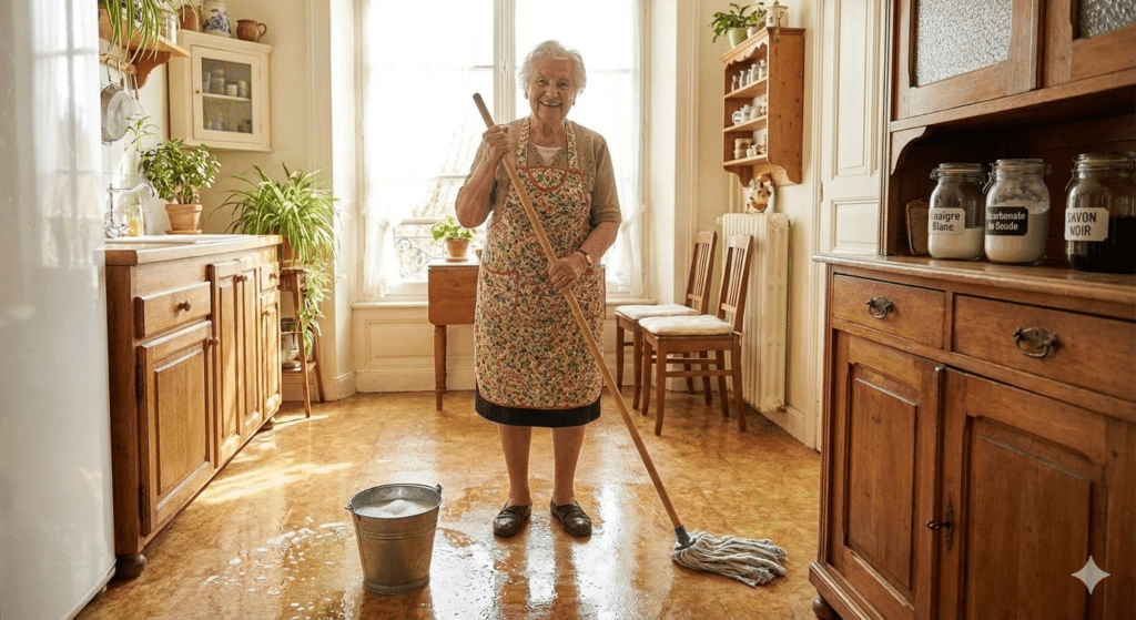 astuce de grand-mère pour nettoyer le lino