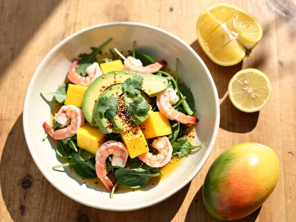 salade mangue avocat crevette