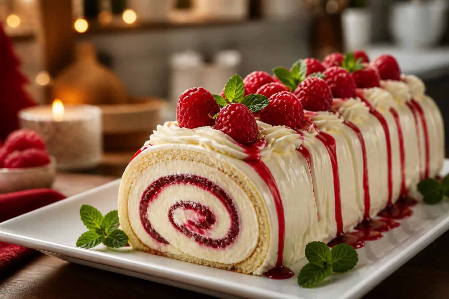 découvrez notre recette facile et gourmande de bûche vanille framboise, parfaite pour des fêtes réussies et un dessert délicieux.