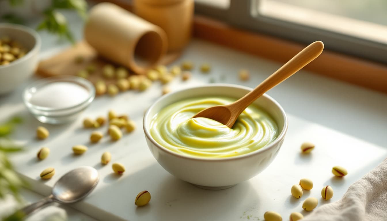 découvrez notre recette facile et rapide de crème pistache maison, parfaite pour un dessert gourmand et savoureux. préparez-la en quelques minutes avec des ingrédients simples !
