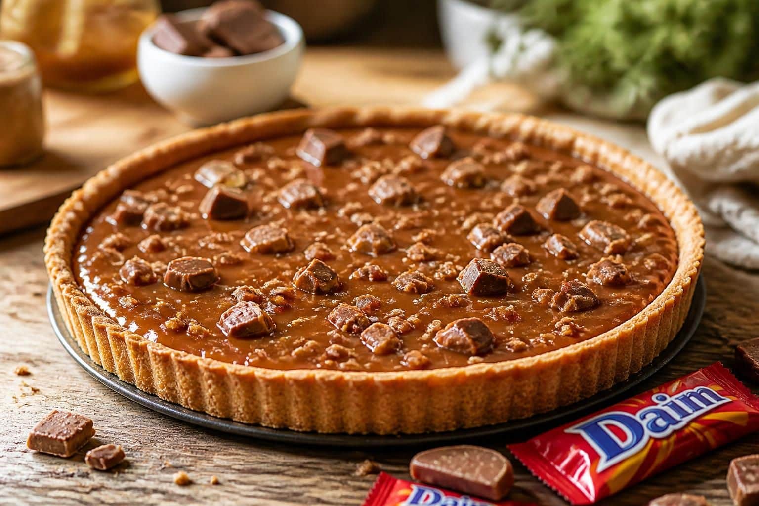 découvrez notre recette facile et gourmande de tarte au daim, un dessert à succès qui ravira les amateurs de douceurs chocolatées et caramélisées.