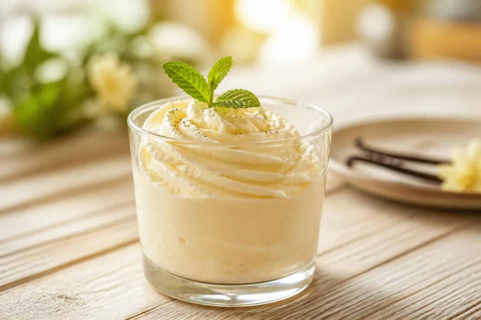 découvrez notre recette facile de mousse vanille légère et onctueuse, parfaite pour un dessert rapide et délicieux qui ravira vos papilles.