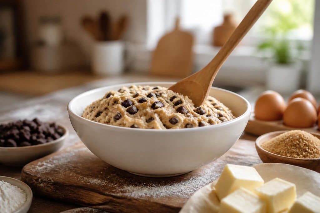 découvrez notre recette facile de cookie dough maison, moelleuse et gourmande, parfaite pour toutes vos envies sucrées. préparez en quelques minutes un dessert irrésistible qui plaira à toute la famille !