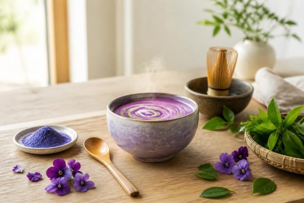 découvrez les bienfaits du matcha violet, suivez nos recettes exclusives et explorez les tendances à ne pas manquer pour 2026.