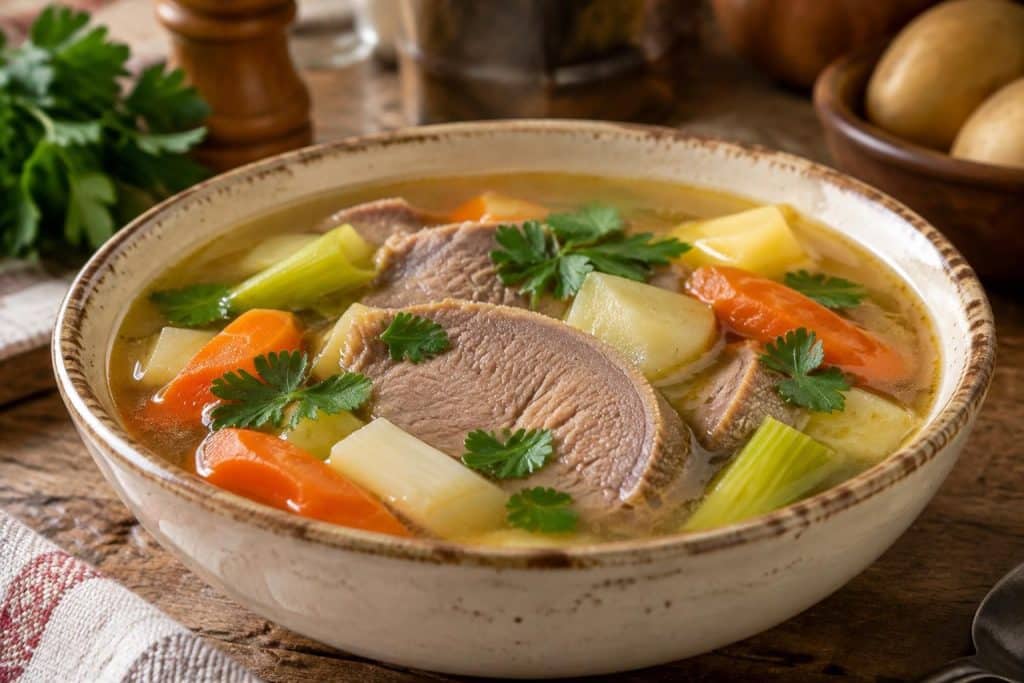 découvrez la recette traditionnelle du bouillon de langue façon grand-mère : un plat savoureux, réconfortant et facile à préparer.