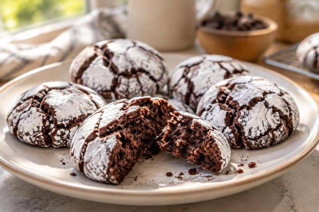 préparez de délicieux crinkles au chocolat, moelleux à cœur et craquelés à l’extérieur. une recette facile et rapide pour une pause gourmande.