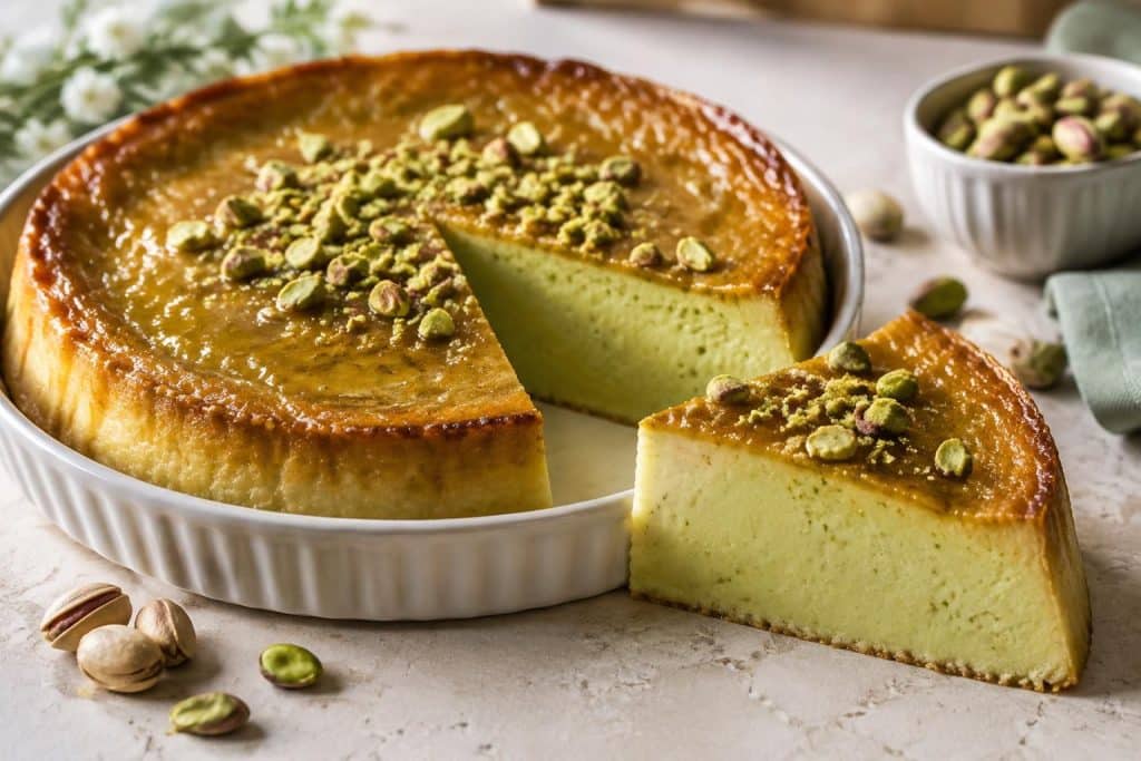 découvrez une recette facile et rapide de flan à la pistache, délicieusement crémeux et fondant. un dessert gourmand à préparer sans complication.