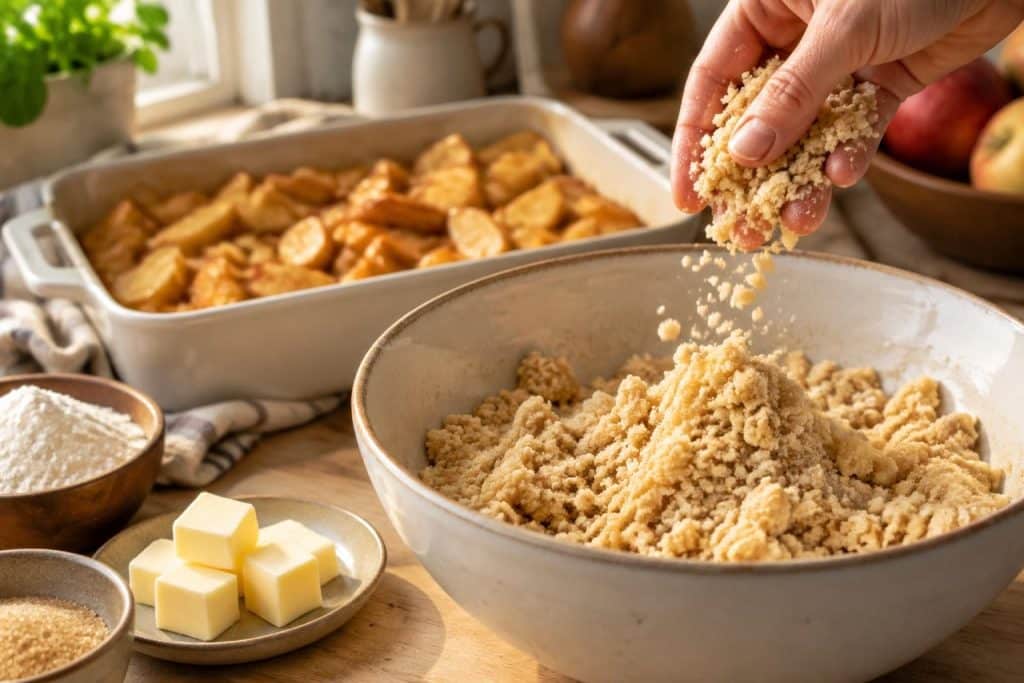 découvrez une recette simple et rapide de pâte à crumble : quelques ingrédients, des étapes faciles et une texture parfaite, croustillante et dorée.