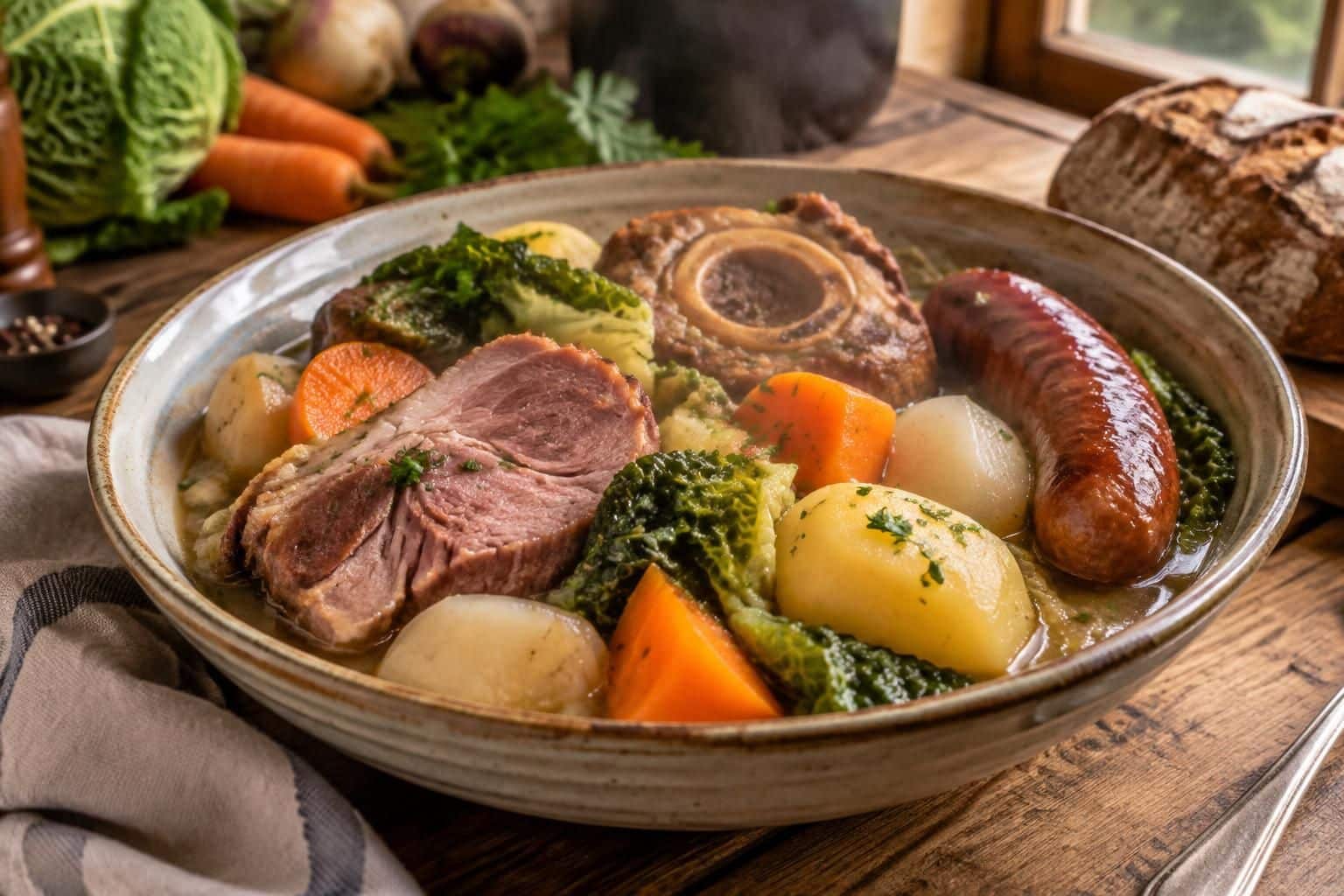 découvrez la potée auvergnate gastronomique : une recette traditionnelle généreuse aux légumes fondants, au chou et aux saveurs authentiques.