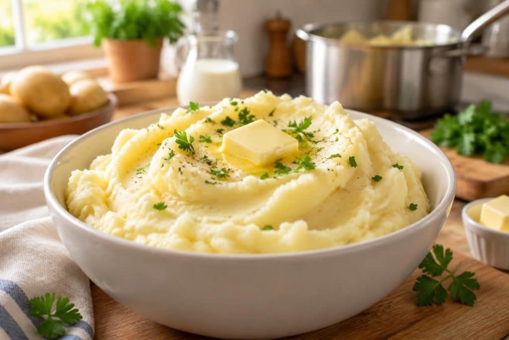 préparez une purée mousline simple, onctueuse et savoureuse en seulement 5 minutes grâce à cette recette facile et rapide.