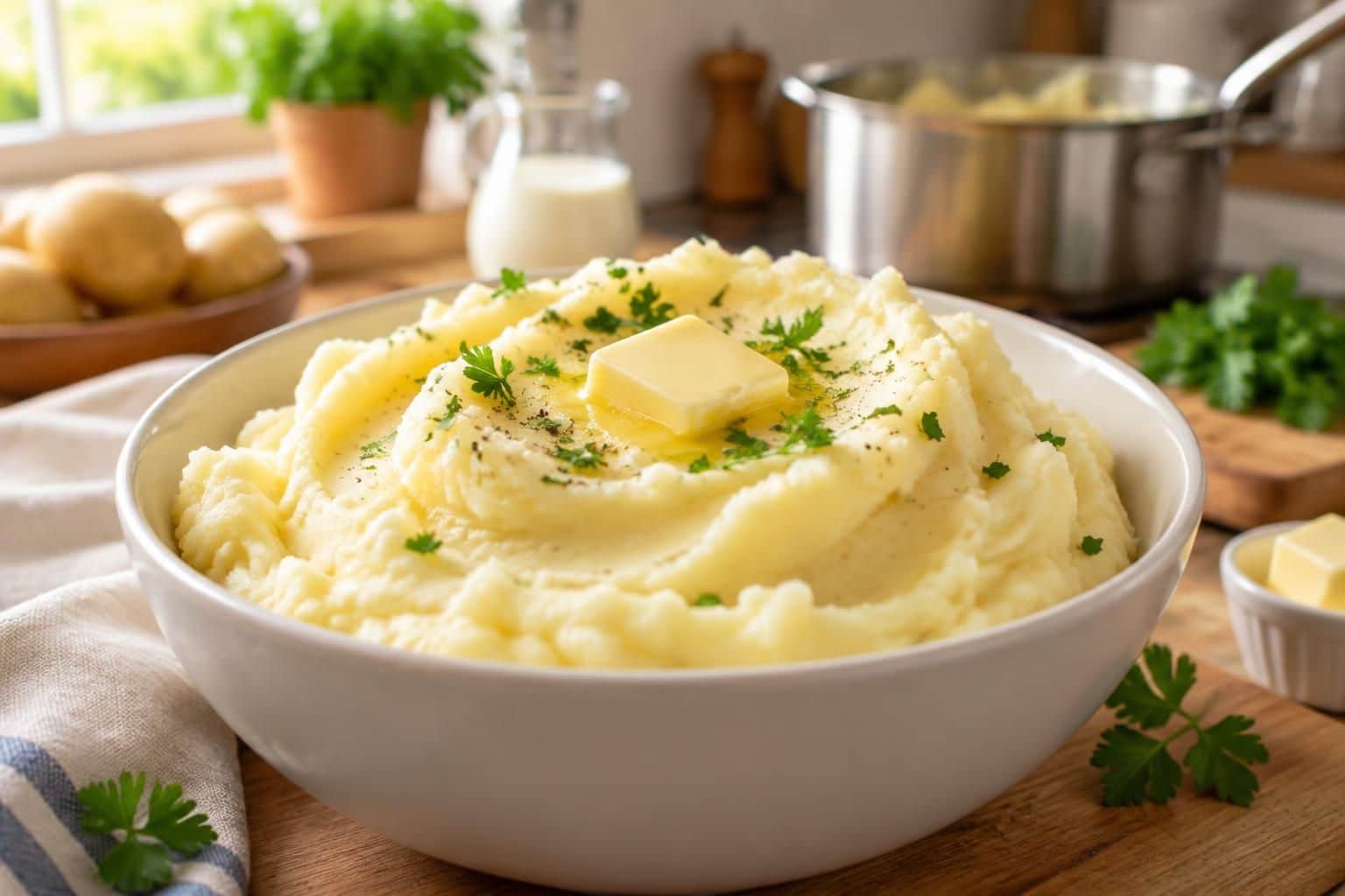 préparez une purée mousline simple, onctueuse et savoureuse en seulement 5 minutes grâce à cette recette facile et rapide.