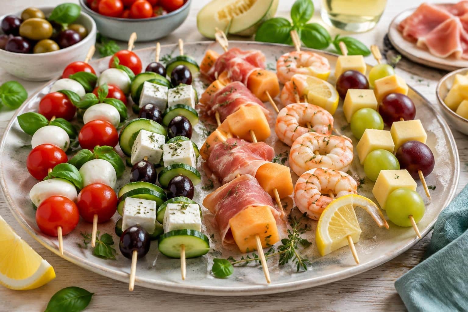 découvrez des recettes de brochettes apéro froides, faciles et rapides à préparer, idéales pour régaler vos invités sans passer des heures en cuisine.