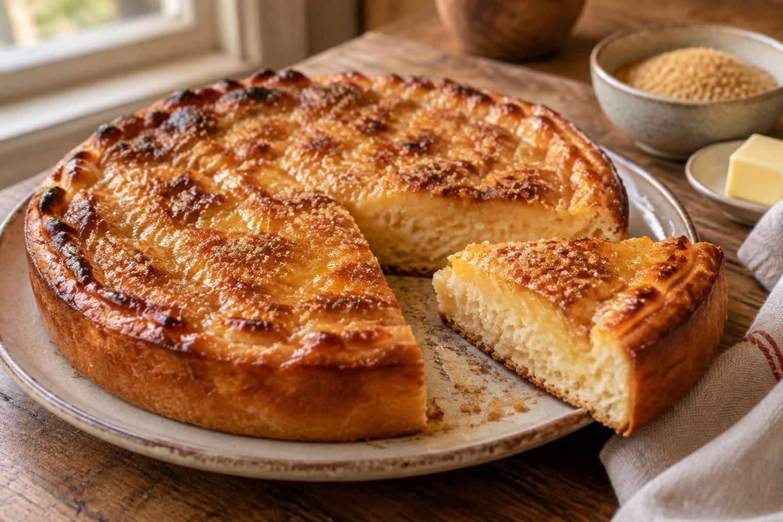 découvrez la tarte au sucre traditionnelle du nord : une recette facile et rapide, avec une pâte moelleuse et une garniture fondante.